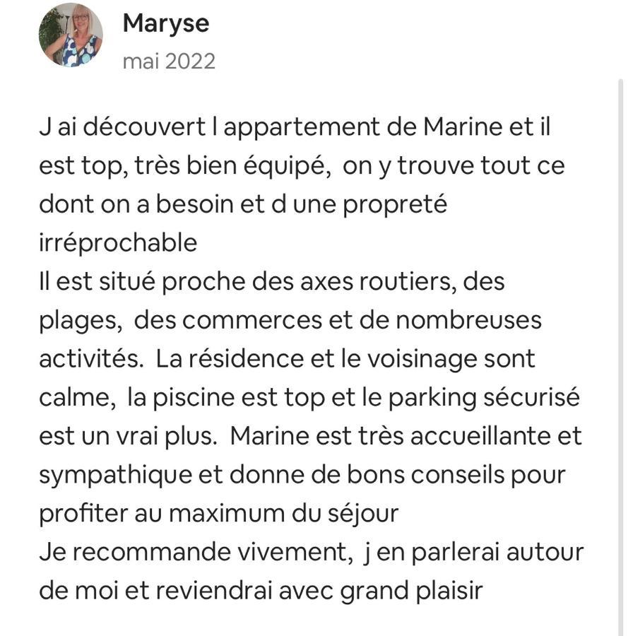Appartement 2 Pieces En Rez De Jardin Avec Parking Et Piscine Villeneuve-Loubet Exteriér fotografie